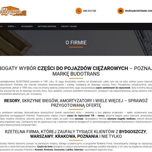 Używane części tir