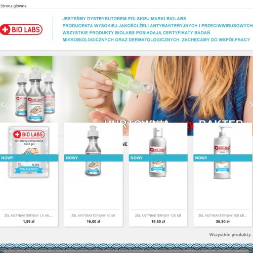 Sklep z artykułami do dezynfekcji
