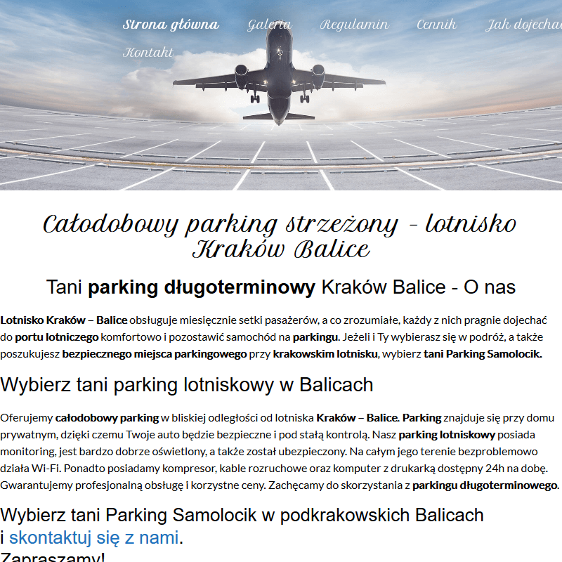 Tani parking balice