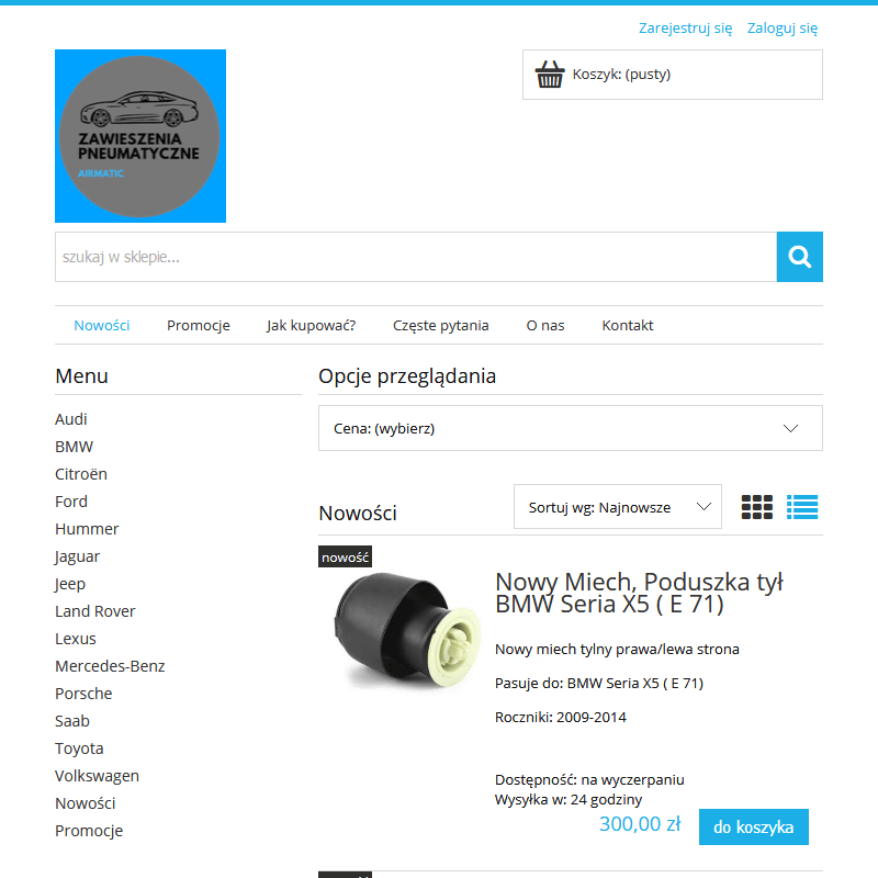 Kompresor zawieszenia porsche